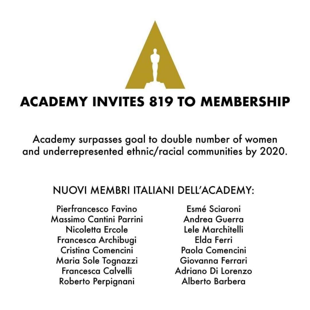 FAVINO tra i giurati dell'Academy Awards | “Orgoglioso di far ...