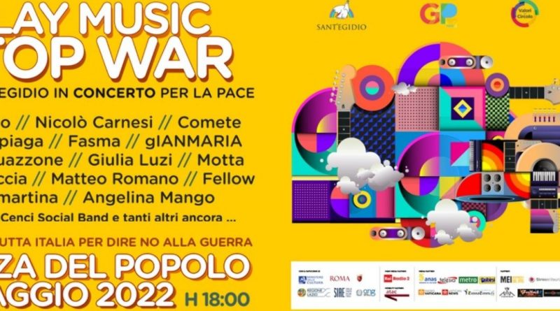 Roma pronta a suonare la pace: in arrivo l’evento “Play Music-Stop War”