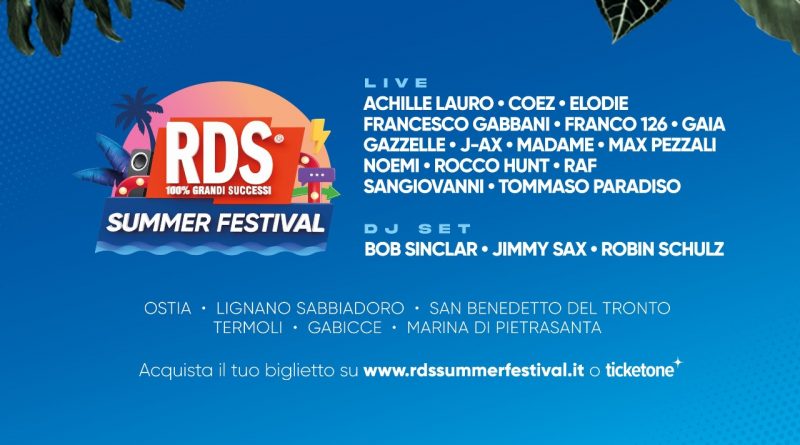 RDS Summer Festival, un’ondata di artisti fra i lidi italiani | LINE-UP